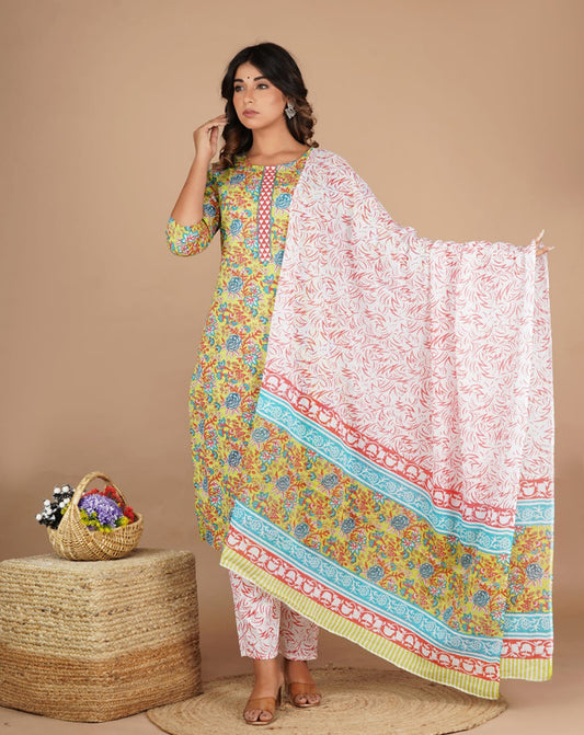 Designer Fully Stitched Suits with Bottom and Dupatta