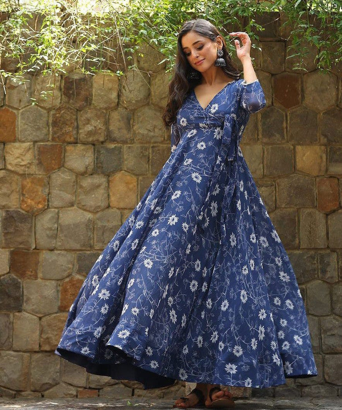 Beautiful Heavy Rayon Printed Anarkali Gown!!