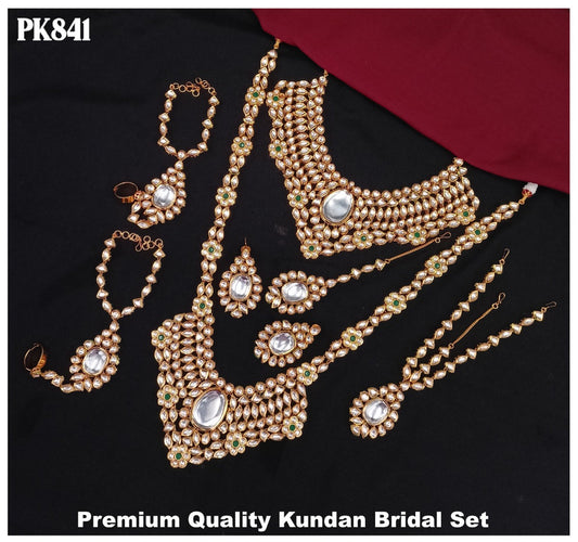 Premium Quality  Kundan Bridel Jewellery Necklace set with Ear Rings