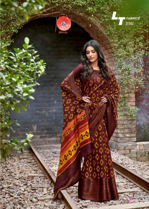 Beautiful Cotton Silk saree with weaving border in antiques zari