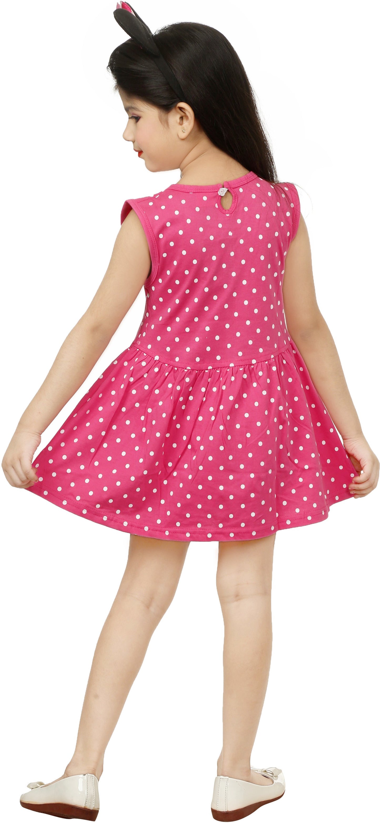 Pink Coloured Cotton Girls  Daily wear Frock!!