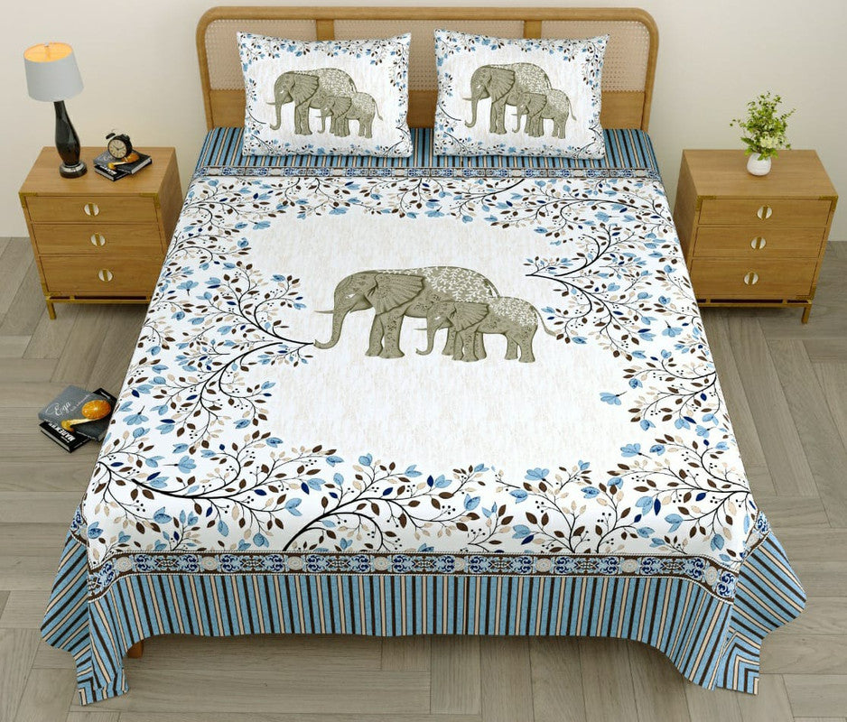 BEAUTIFUL HANDPRINTED DOUBLE BEDSHEET