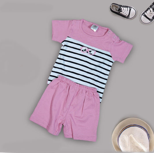 Pink Coloured Cotton Boys Daily wear Top & Short Pant!!