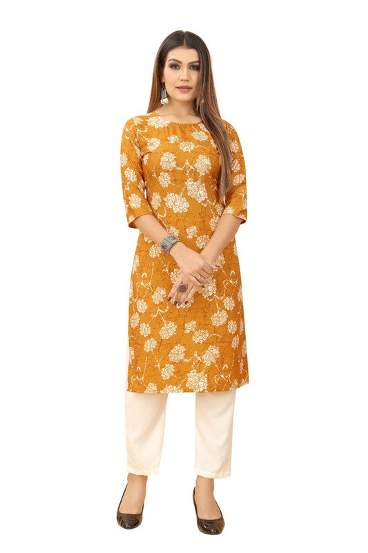 Printed Crepe Daily wear Kurti with Bottom!!