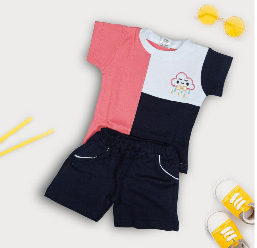 Orange Coloured Cotton Boys Daily wear Top & Short Pant!!