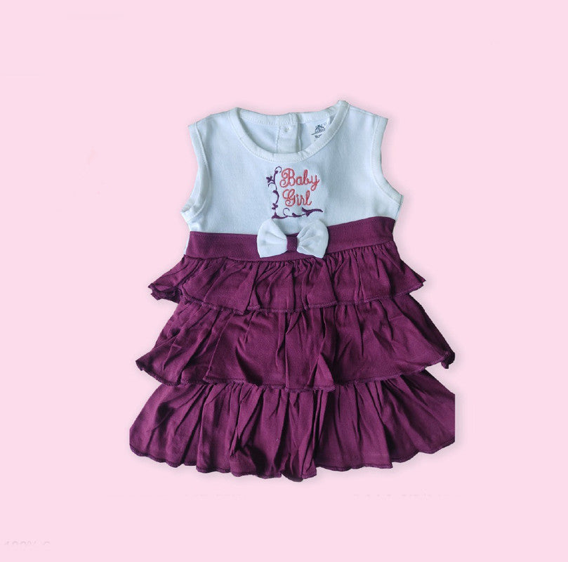 Voilet Coloured Cotton Daily wear Girls Designer Frock!!