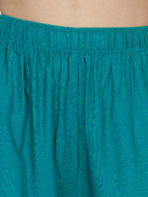 Rama Blue Coloured Soft Rayon Solid Elasticated Waistband Perfect Fit Women flared Wide Legged Palazzo Pants!!