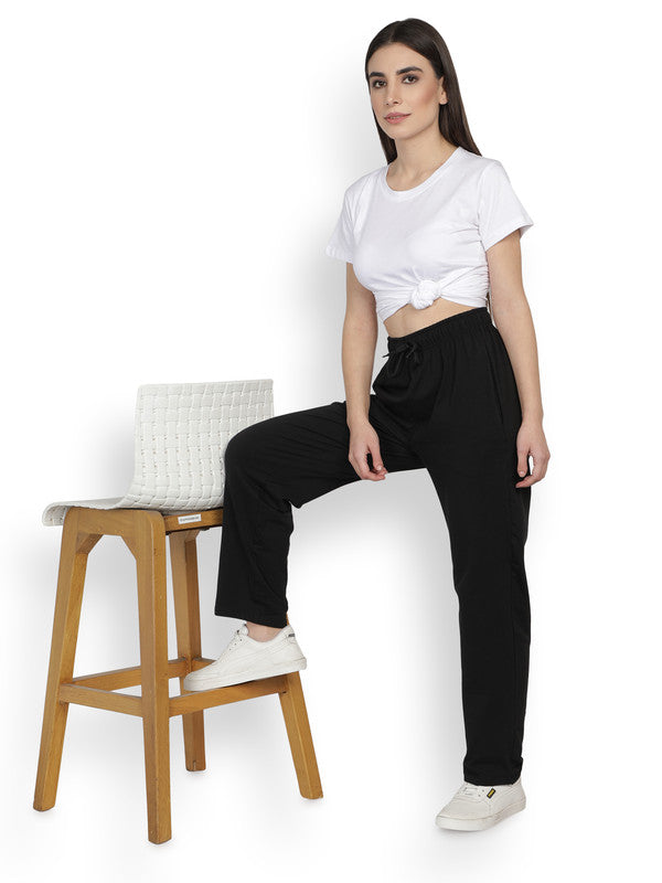 Black Coloured Fine Knittin Solid Best Fit Comfortable Women Day or Night Sleep/Comfort Lounge Pants!!