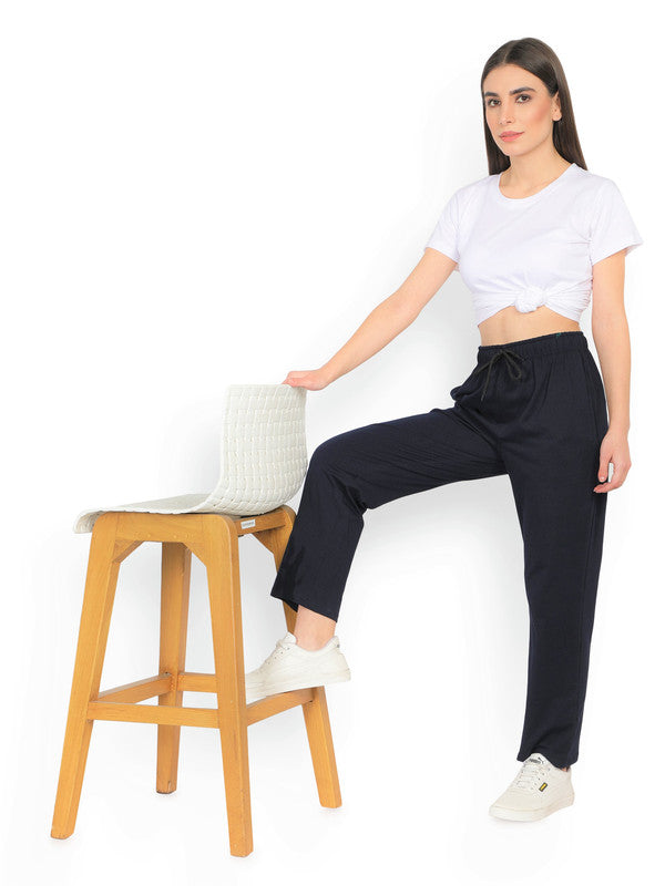 Navy Blue Coloured Fine Knittin Solid Best Fit Comfortable Women Day or Night Sleep/Comfort Lounge Pants!!