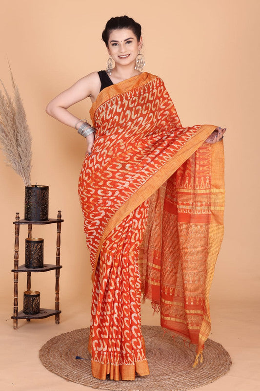 Beautiful Designer Linen  Saree