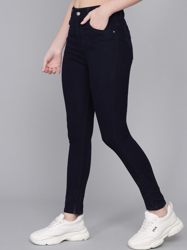 Dark Blue Coloured Premium Denim Lycra Stretchable Ankle Length Slim Fit Women Casual/Party wear Jeans!!