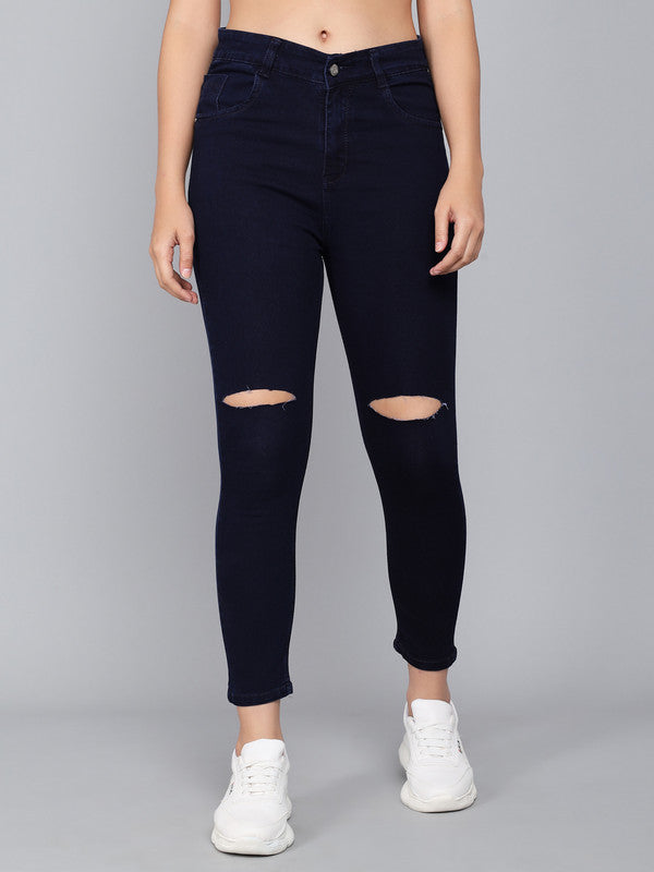 RAREONE black stretchable knee cut jeans and pant