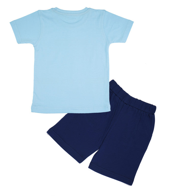 S Blue Coloured Boys Baba Suit set!!