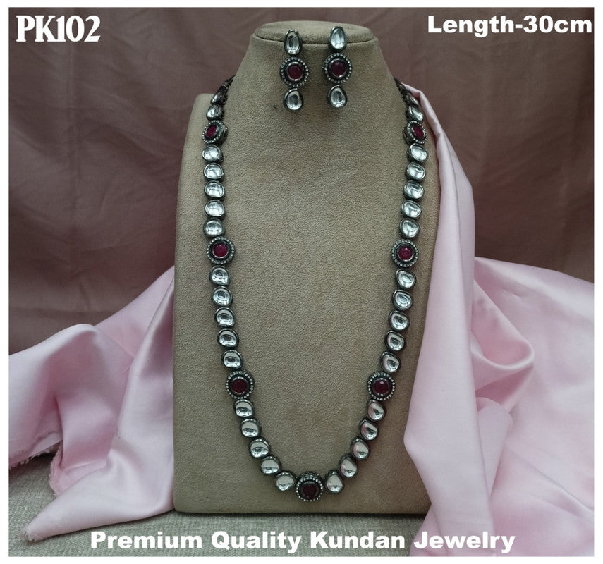 Premium Quality  Kundan Jewellery Necklace set with Ear Rings