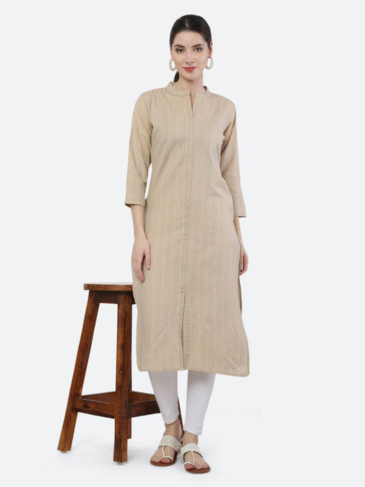 Regular Cotton Collor Neck Kurti - Roys4809