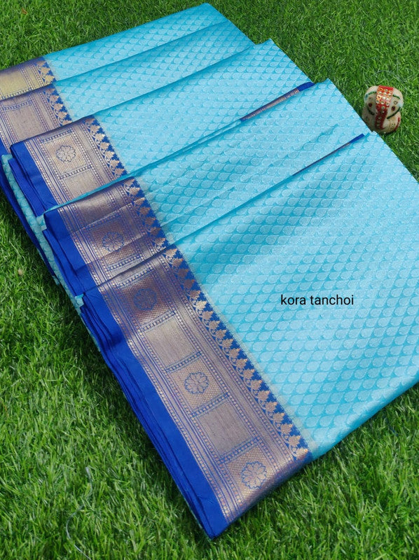 Original Banarasi Tanchoi Silk  latest contrast Saree!!