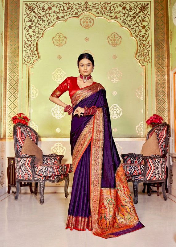 Beautiful Soft Banarasi silk with Rich Designer Pallu Saree