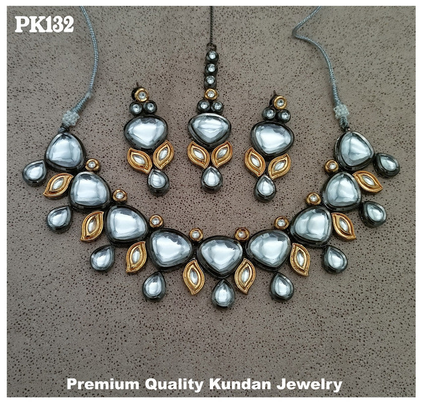 Premium Quality  Kundan Jewellery Necklace set with Ear Rings