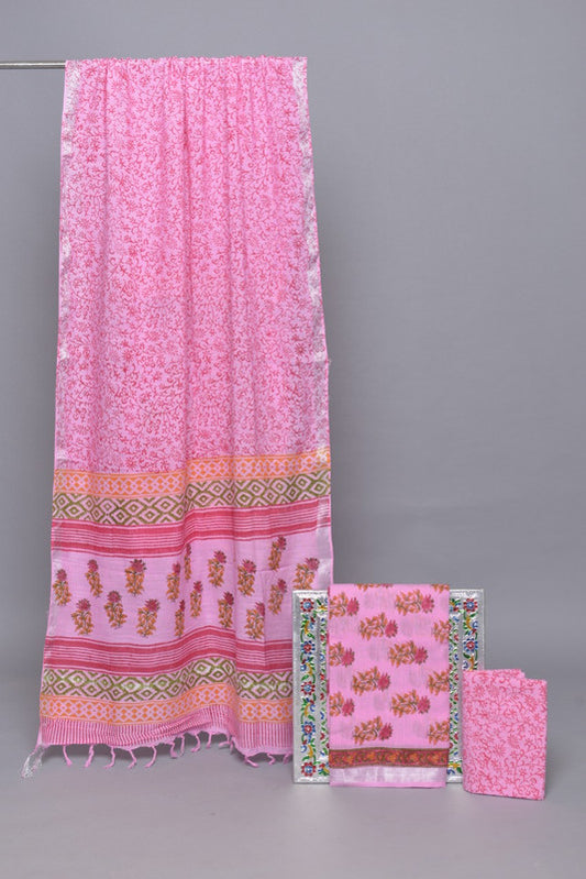 EXCLUSIVE  LINEN HAND PRINTED SUIT DUPPATA!!