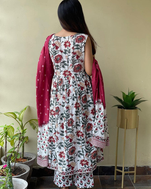 Indian Handmade Rayon Embroidery Work Anarkali Kurta Palazzo Dupatta Gift  Dress | eBay