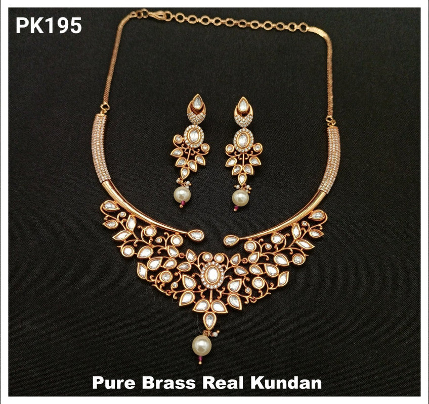 Premium Quality  Kundan Jewellery Necklace set with Ear Rings, 5832!!