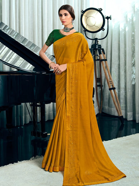 DESIGNER GEORGETTE SILK SAREES WITH WORK!!