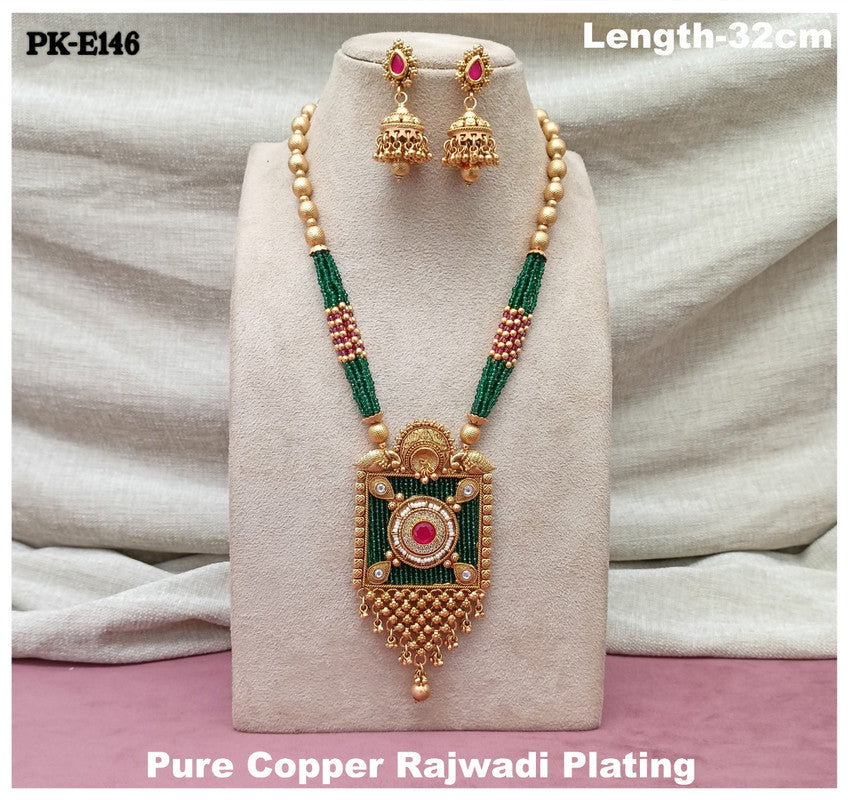 Premium Quality  Pure Copper Jewellery Necklace set with Ear Rings