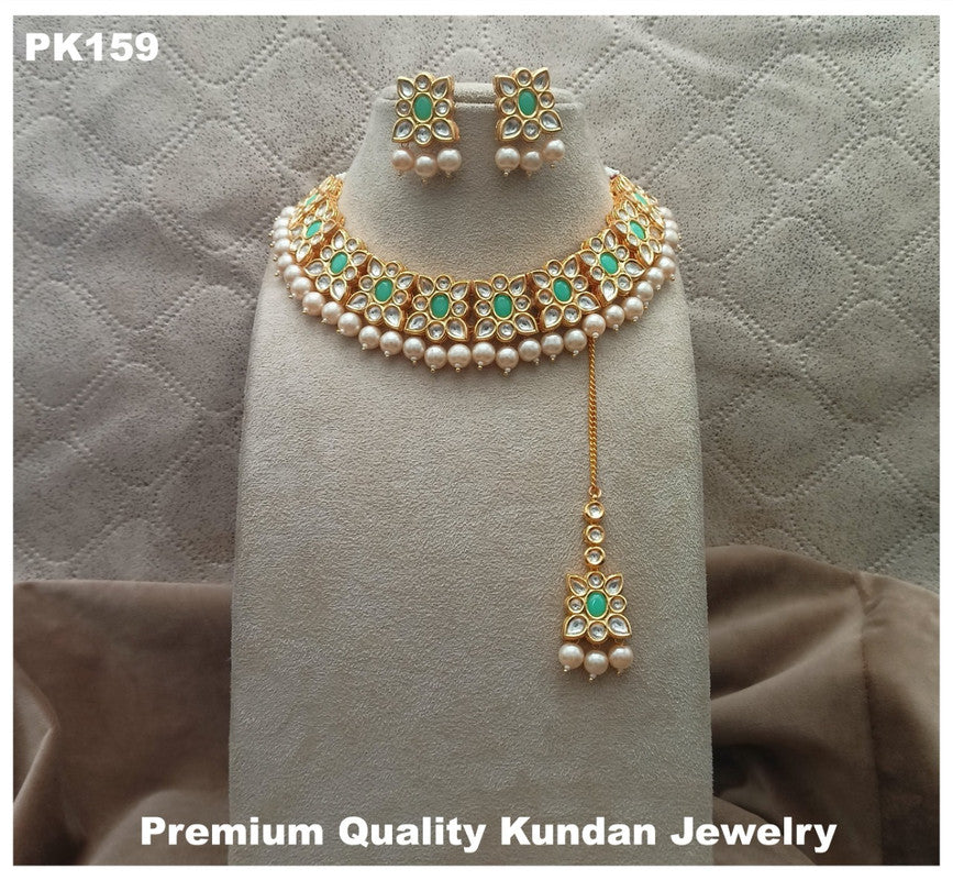 Premium Quality  Kundan Jewellery Necklace set with Ear Rings