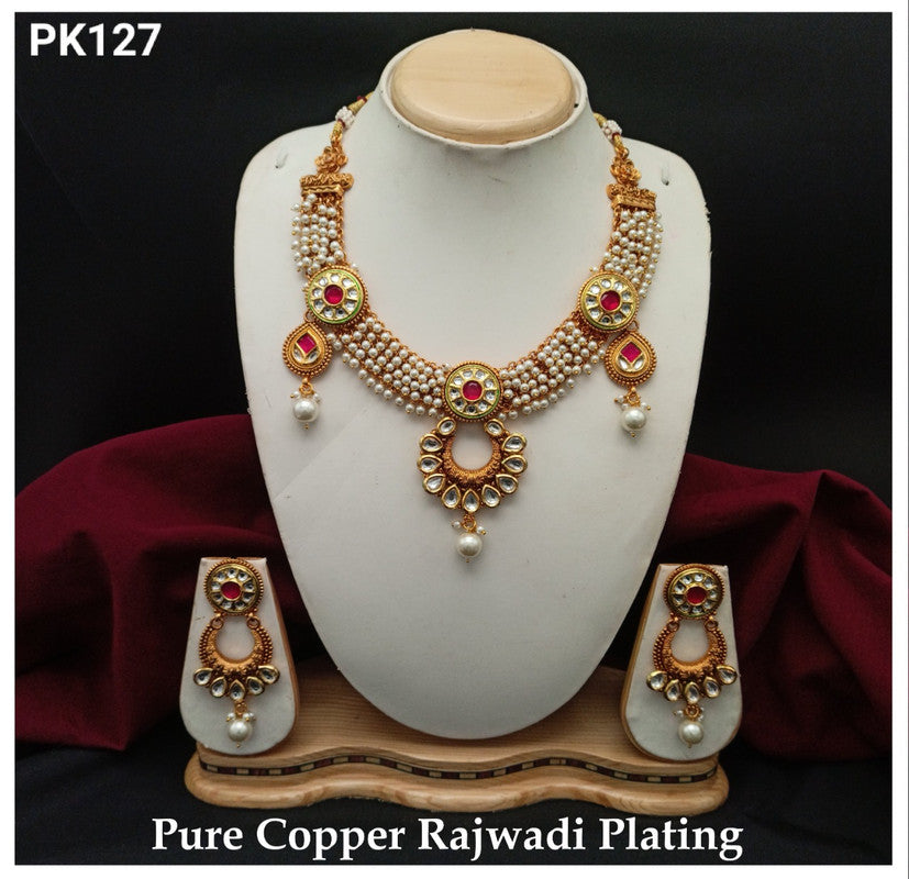 Premium Quality  Pure Copper Jewellery Necklace set with Ear Rings