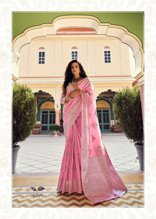 Designer Soft modal with silver waeving sarees