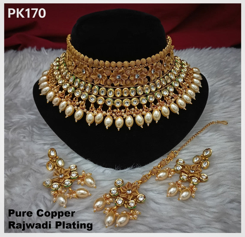 Premium Quality  Pure Copper Jewellery Necklace set with Ear Rings