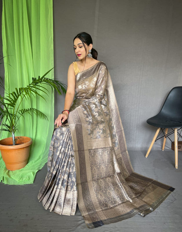 EXCLUSIVE ORGANZA SILK SAREE!!