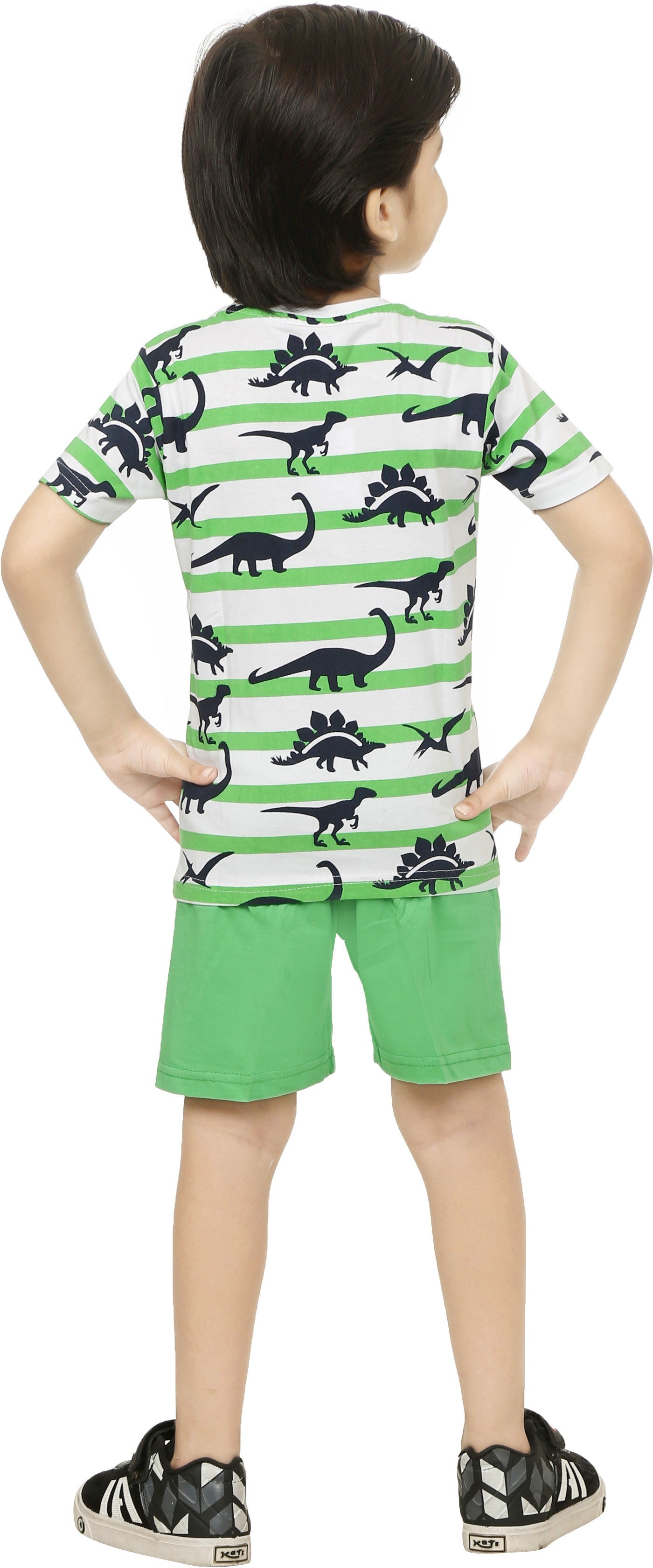 Green Coloured Cotton Boys & Girls ( Unisex) Daily wear T Shirt & Short!!