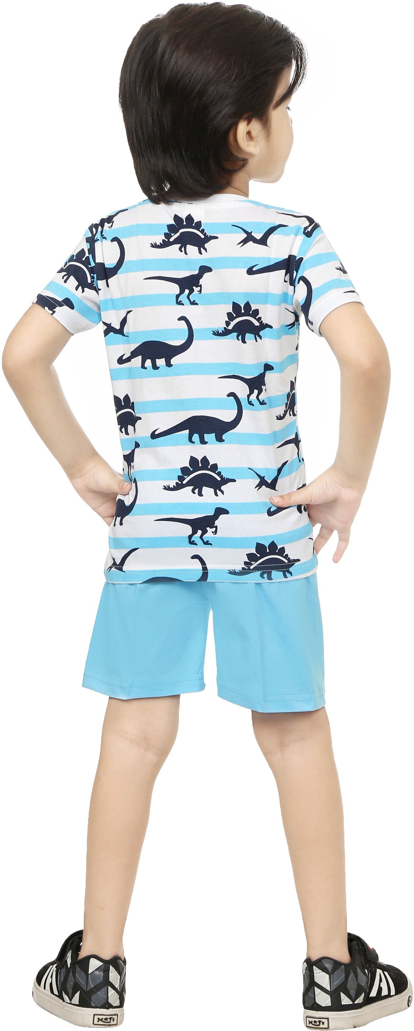 Blue Coloured Cotton Boys & Girls ( Unisex) Daily wear T Shirt & Short!!