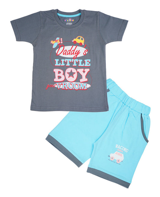 D Grey Coloured Boys Baba Suit set!!