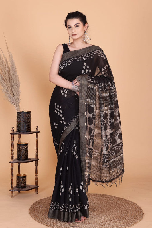 Beautiful Designer Linen  Saree