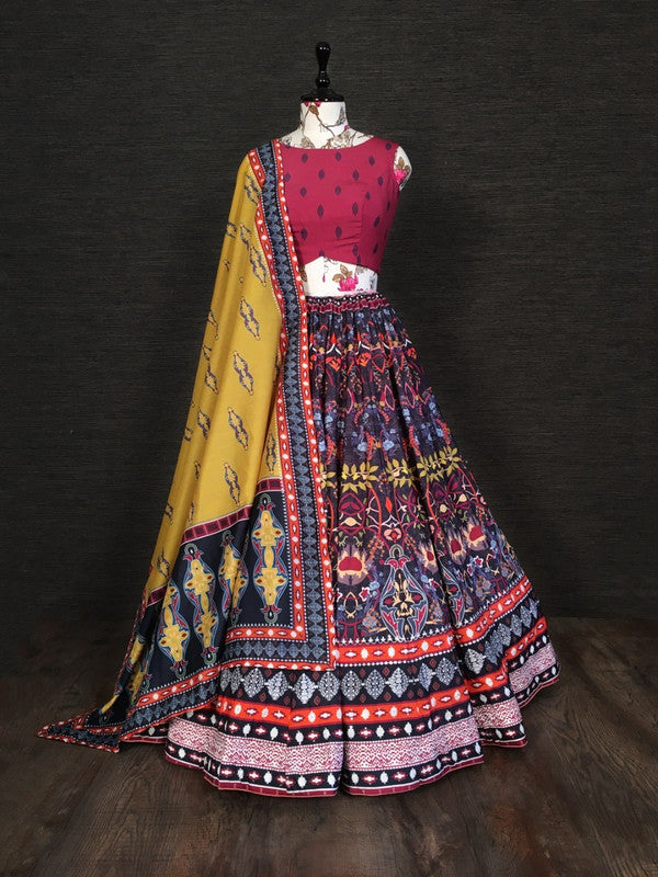 Silk lehenga set.