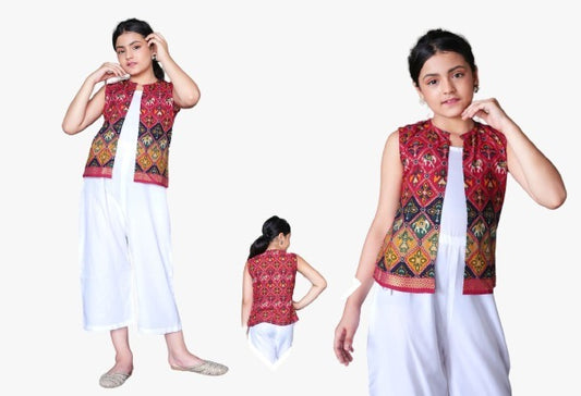 Designer Children Cotton Print Koti with Suit!!