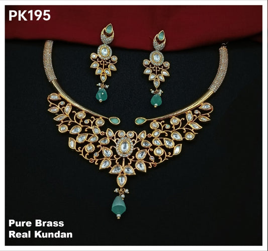 Premium Quality  Kundan Jewellery Necklace set with Ear Rings, 5832!!