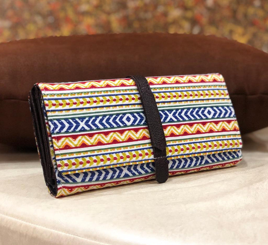 Multi Coloured Exclusive Hand Block Printed Book Wallet!!