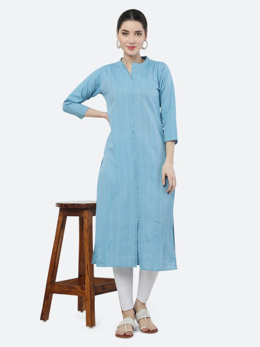 Regular Cotton Collor Neck Kurti - Roys4809