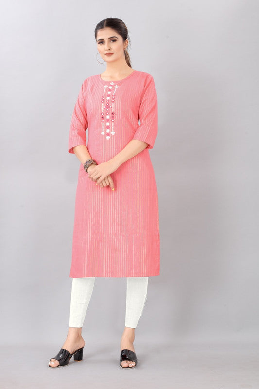 Regular wear Cotton Zari Kurti- Roys4623