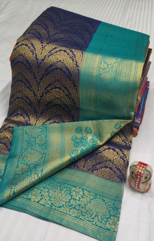 EXCLUSIVE RICH AND CLASSY SOFT FABRIC WITH CONTRAST BORDER N PALLU WITH RICH MOTIVES