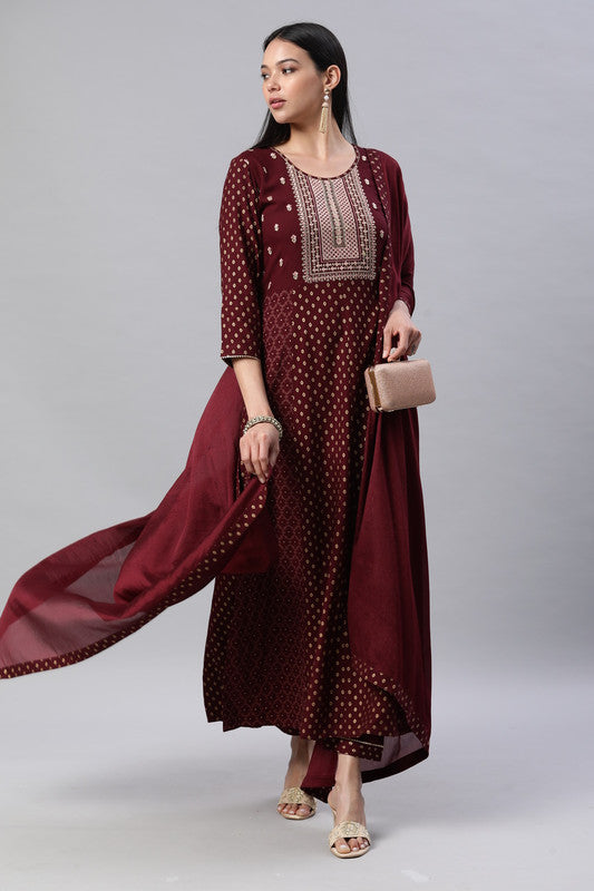 Designer Fully Stitched Suits with Bottom and Dupatta- Roys4497