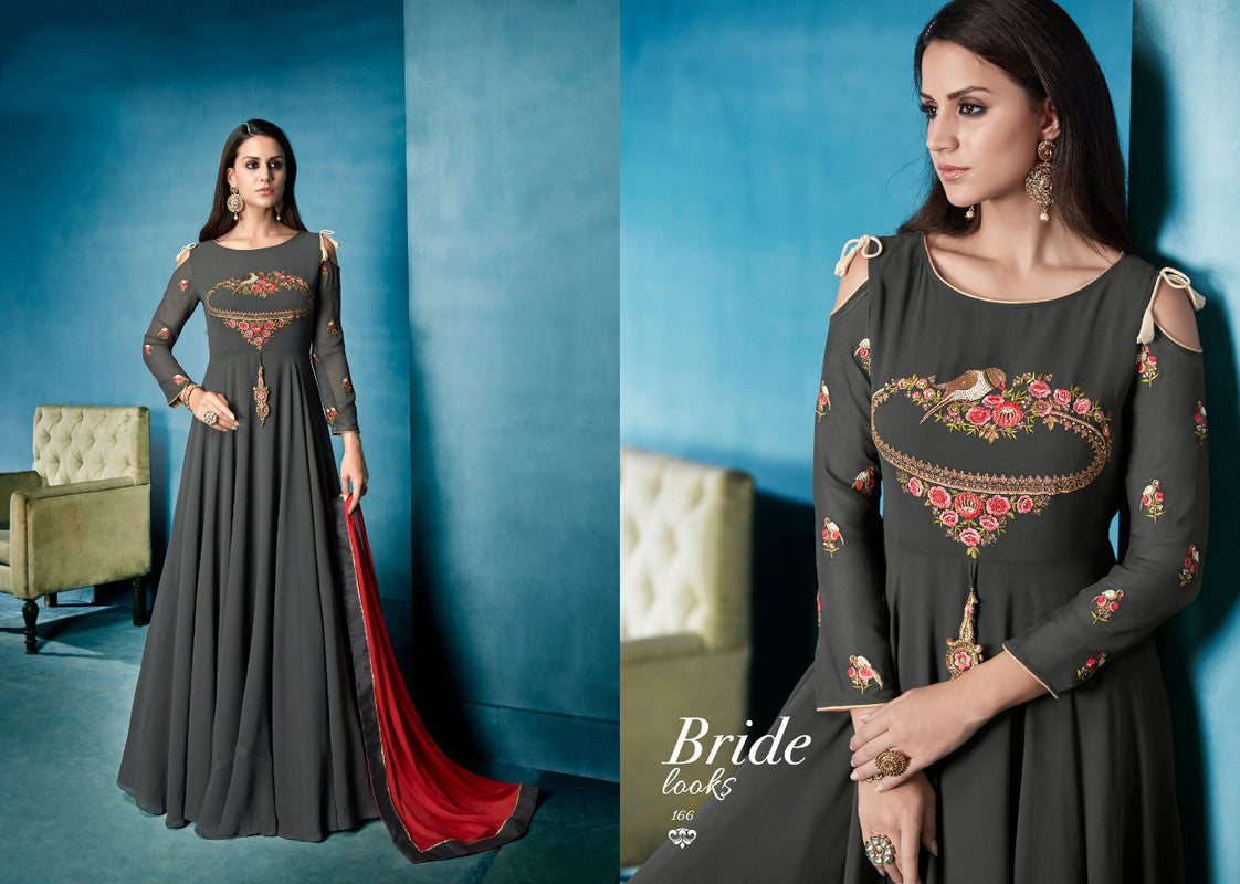 Readymade Designer Gowns with Bottom and Dupatta