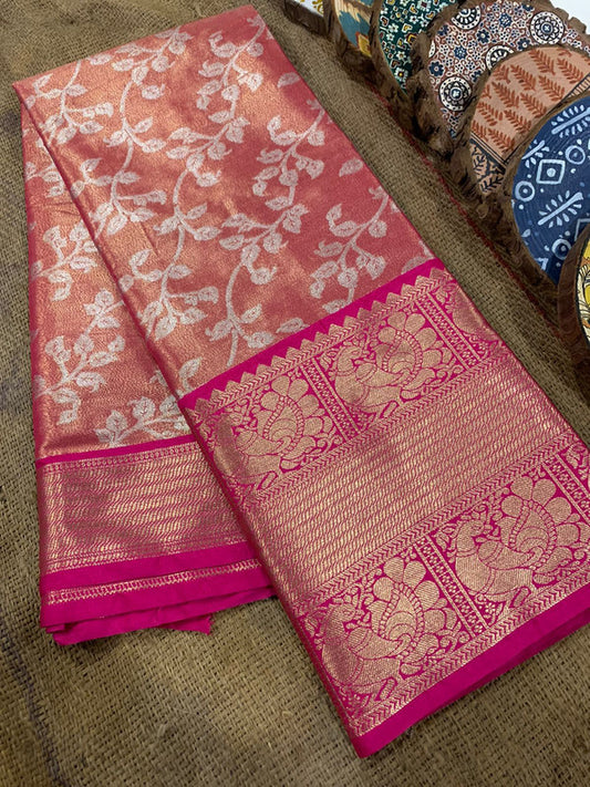 Designer Saree Soft Tissue Banarasi Silk Dharmavaram Pattu!!