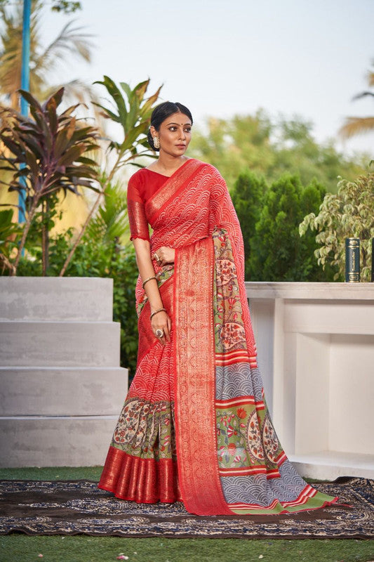 Soft Cotton with Weaving Jacquard Border Saree