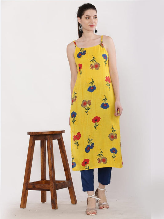 Beatiful Printed Cotton Kurti with Bottom