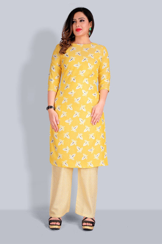 Rayon Printed Kurti with Palazzo!!