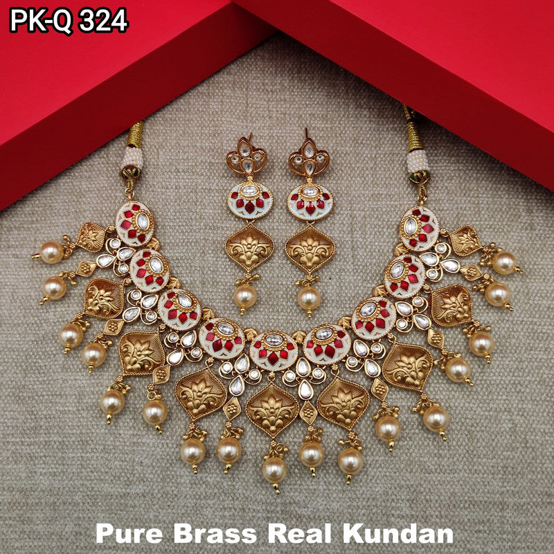 Exclusive Quality  Kundan Jewellery Necklace set with Ear Rings!!